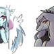 Art for Snoot Game and fan art for Goodbye Volcano High.